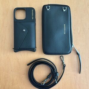 iPhone 15 pro max Bandolier case, pouch and strap